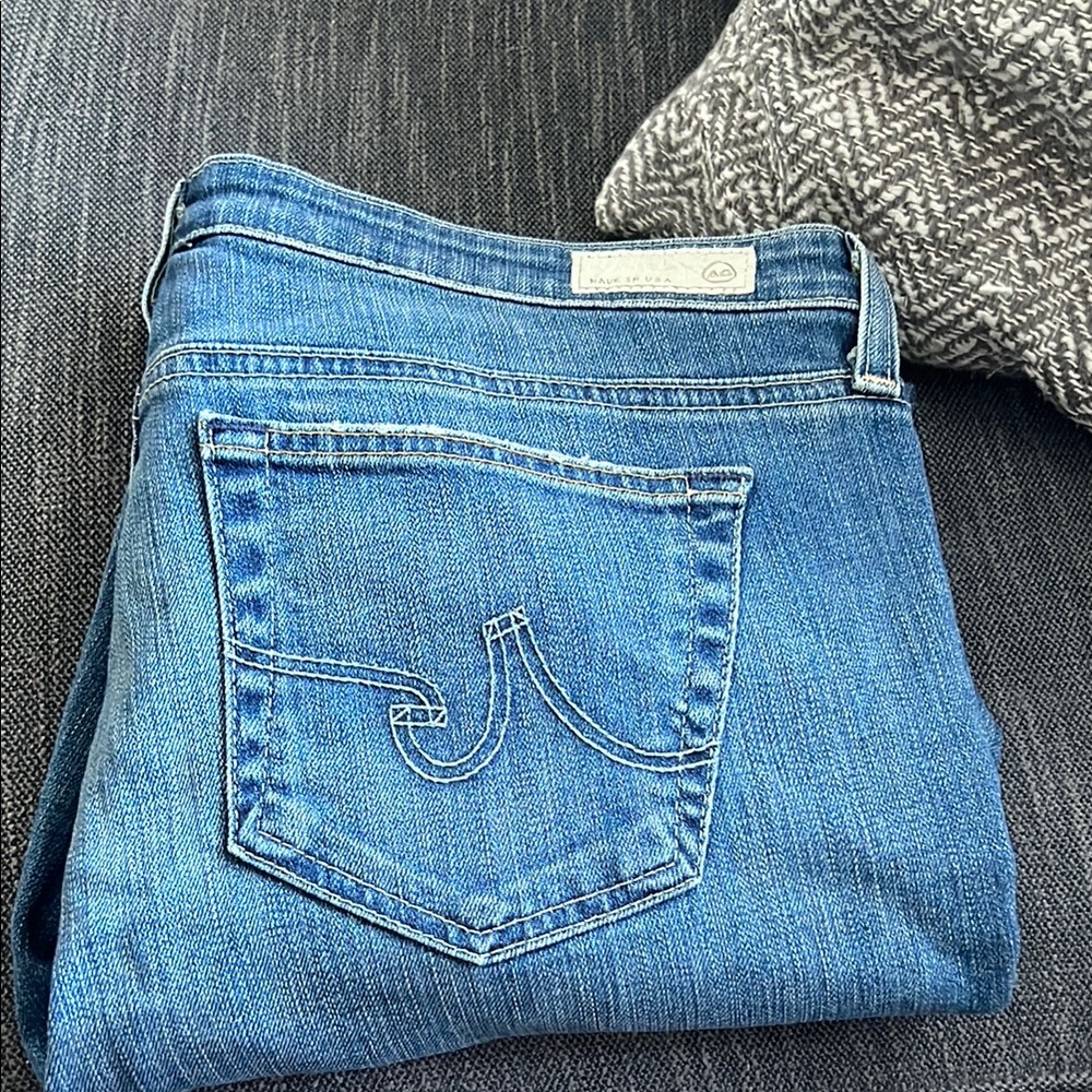 Ag Adriano Goldschmied “Stilt Roll-Up Cigarette” Skinny Blue 👖 in light wash